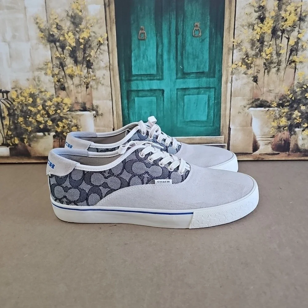 COACH Skate Lace Up Sneaker In Signature Jacquard Style No. CA272  Men's 11 D